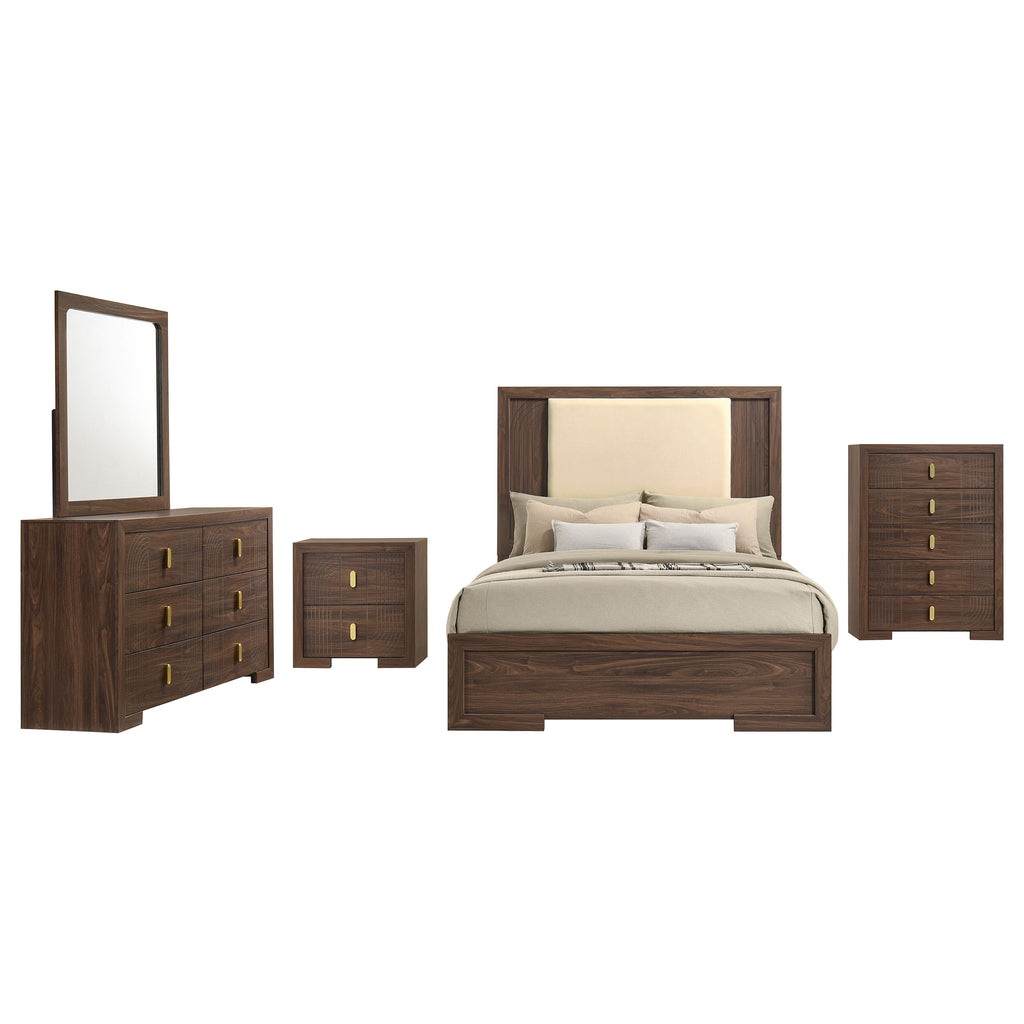 Etienne 5-piece Eastern King Bedroom Set Walnut