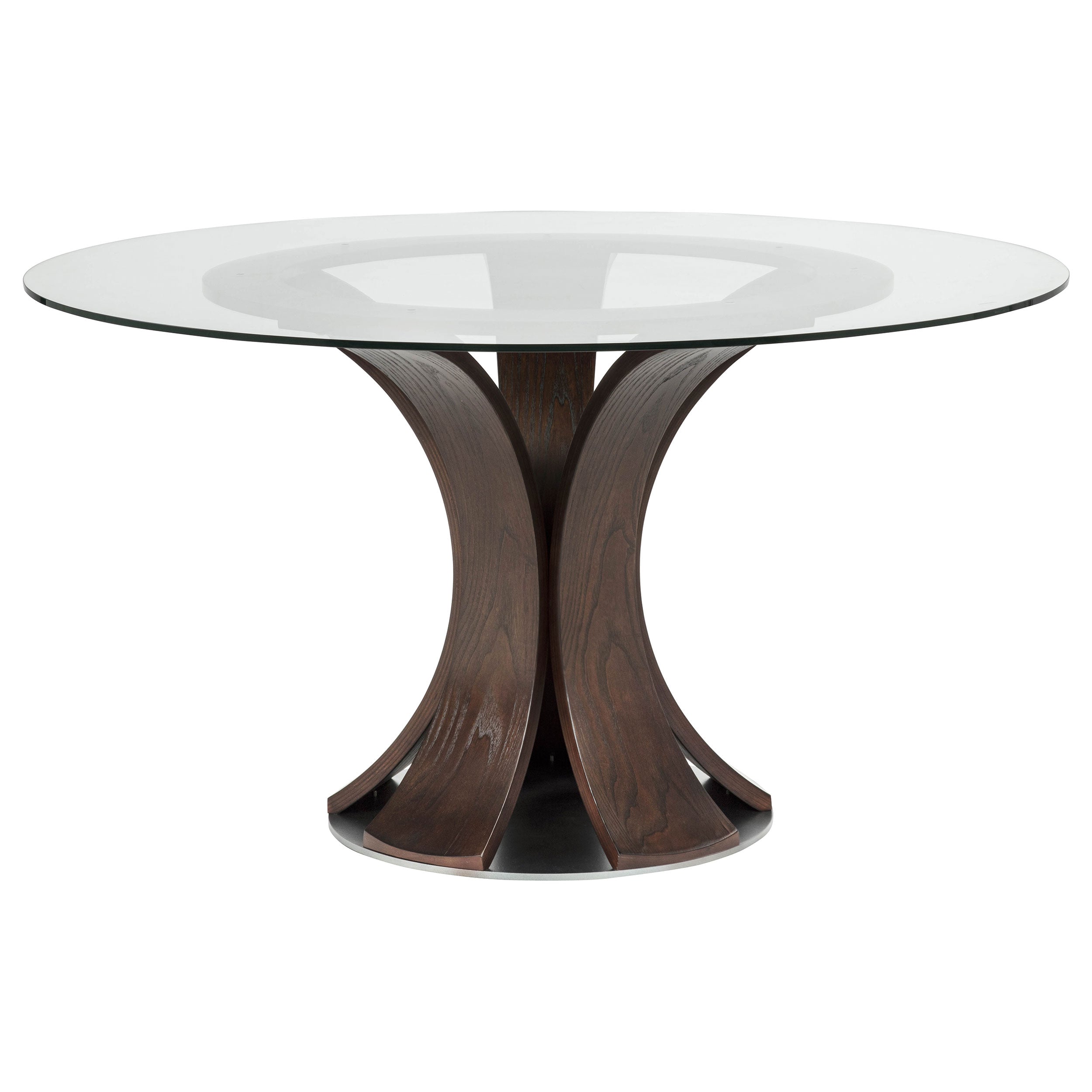 Naser Round Tulip Dining Table Base Dark Walnut
