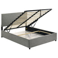 Reeves Upholstered Full Lift-Top Storage Platform Bed Grey