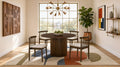 Hamlyn 5-piece Round Wood Dining Set Wheat and Walnut