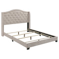 Sonoma Upholstered Wingback Bed Beige — Beige Full