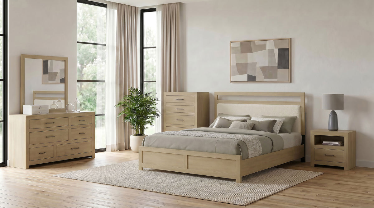 Hendricks 5-piece Queen Bedroom Set Light Oak
