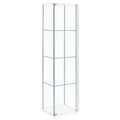 Bellatrix 3-shelf Clear Glass Curio Cabinet White