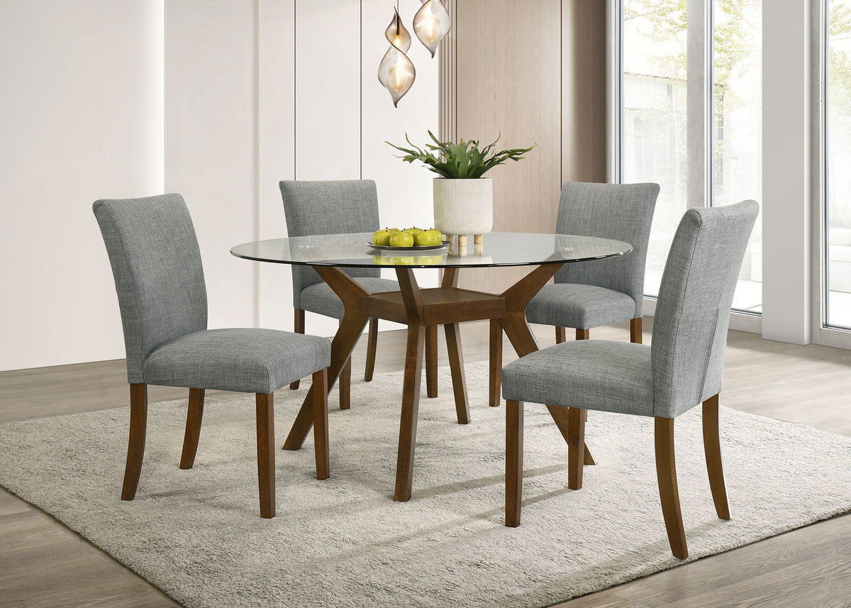 Paxton Square Wood Dining Table Base Brown