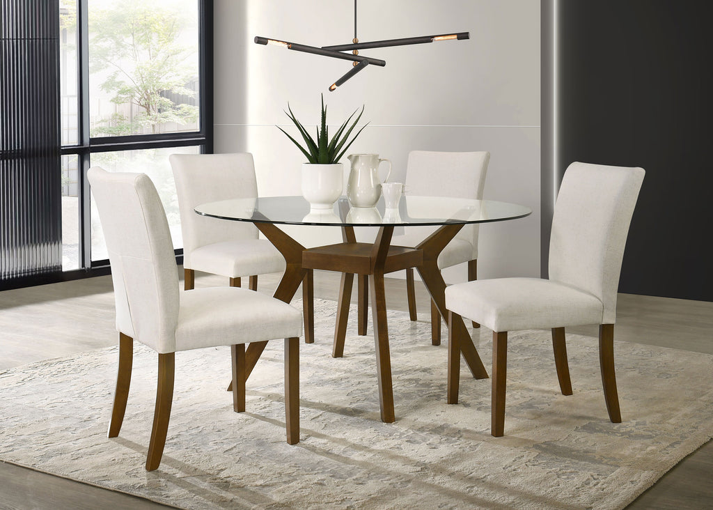 Paxton Square Wood Dining Table Base Brown
