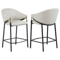 Chadwick Fabric Upholstered Counter Chair Beige (Set of 2)