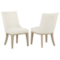 Lucaire Arched Upholstered Dining Side Chair Cream (Set of 2)