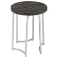 Barcelo Round Faux Marble Top Metal Side Table Grey