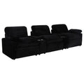 Collins 5-Piece Power Reclining Home Theater Seating Black