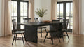 Decker 7-piece 82-inch Rectangular Dining Set Black