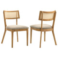 Fabra Cane Back Side Chair Honey Wheat (Set of 2)