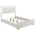 Marceline Wood LED Panel Bed White — White Full