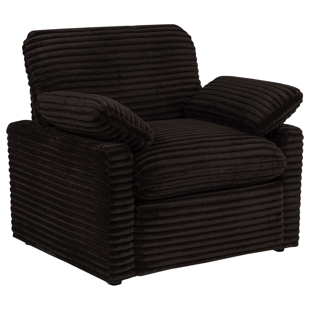 Collins Upholstered Power Recliner Chair Chocolate Brown