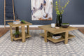 Dawn 2-piece Round Coffee and End Table Set Mango Brown