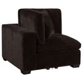 Cloud Lux Upholstered Corner Chair Dark Chocolate