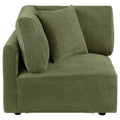 Elysia Fabric Upholstered Modular Corner Chair Green