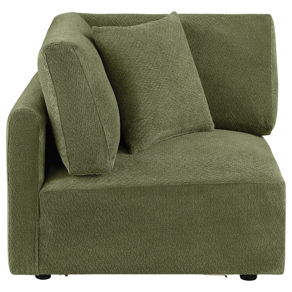 Elysia Fabric Upholstered Modular Corner Chair Green