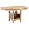 Lavon Oval 60-inch Wood Extension Leaf Dining Table Light Oak