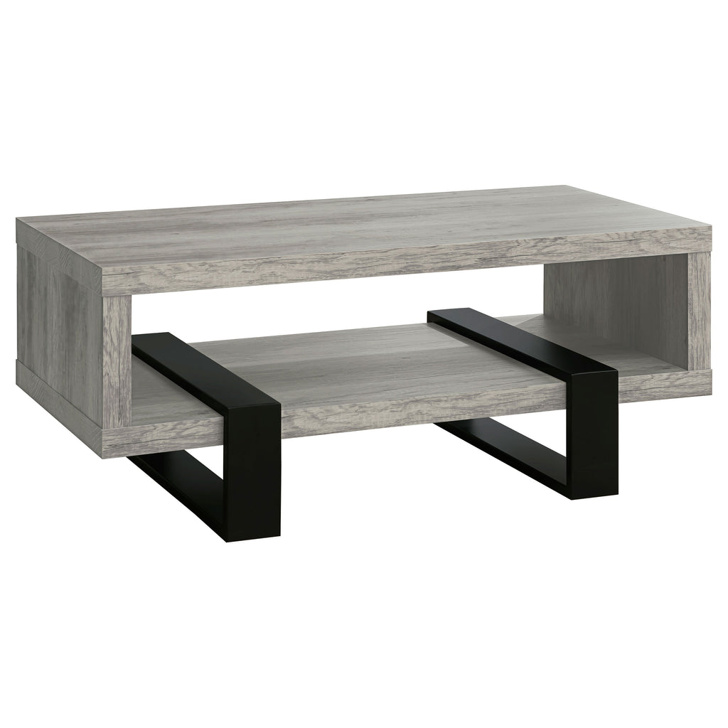 Dinard Engineered Wood Cocktail Coffee Table Grey Driftwood
