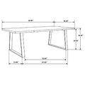 Ditman 80-inch Live Edge Dining Table Grey Sheesham