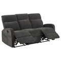 Hamilton Chenille Manual Reclining Sofa Charcoal Grey