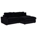 Blaine Upholstered Reversible Chaise Sectional Sofa Black
