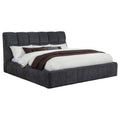 Nollet 48-inch Upholstered Platform Bed Grey — Grey King