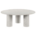 Astoria Round Genuine Marble Coffee Table White