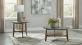 Bradley 2-Piece Round SmartTop Coffee Table Set Smokey Grey and Brown
