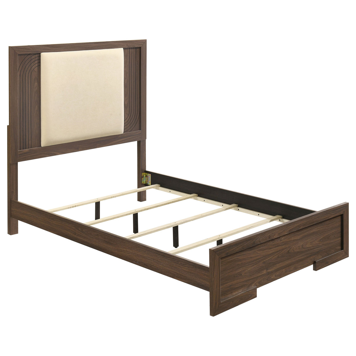 Etienne Velvet Upholstered Panel Bed Walnut — Brown Full