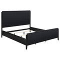 Brookmead Wood Panel Bed Black — Black California King