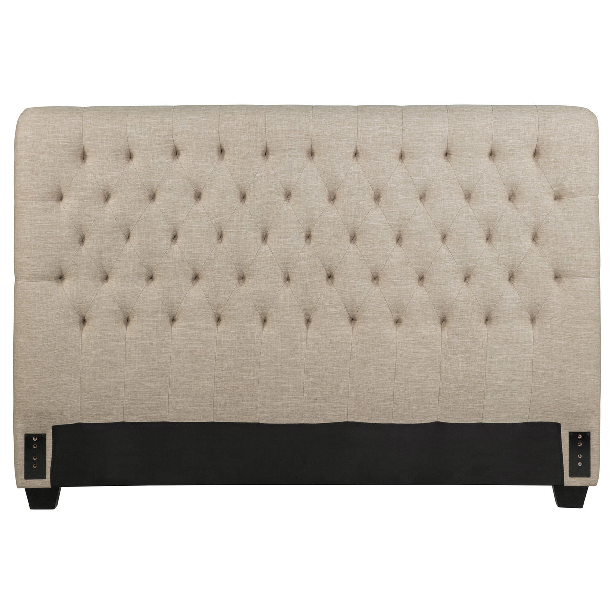 Chloe Upholstered Panel Headboard Oatmeal — Beige Queen