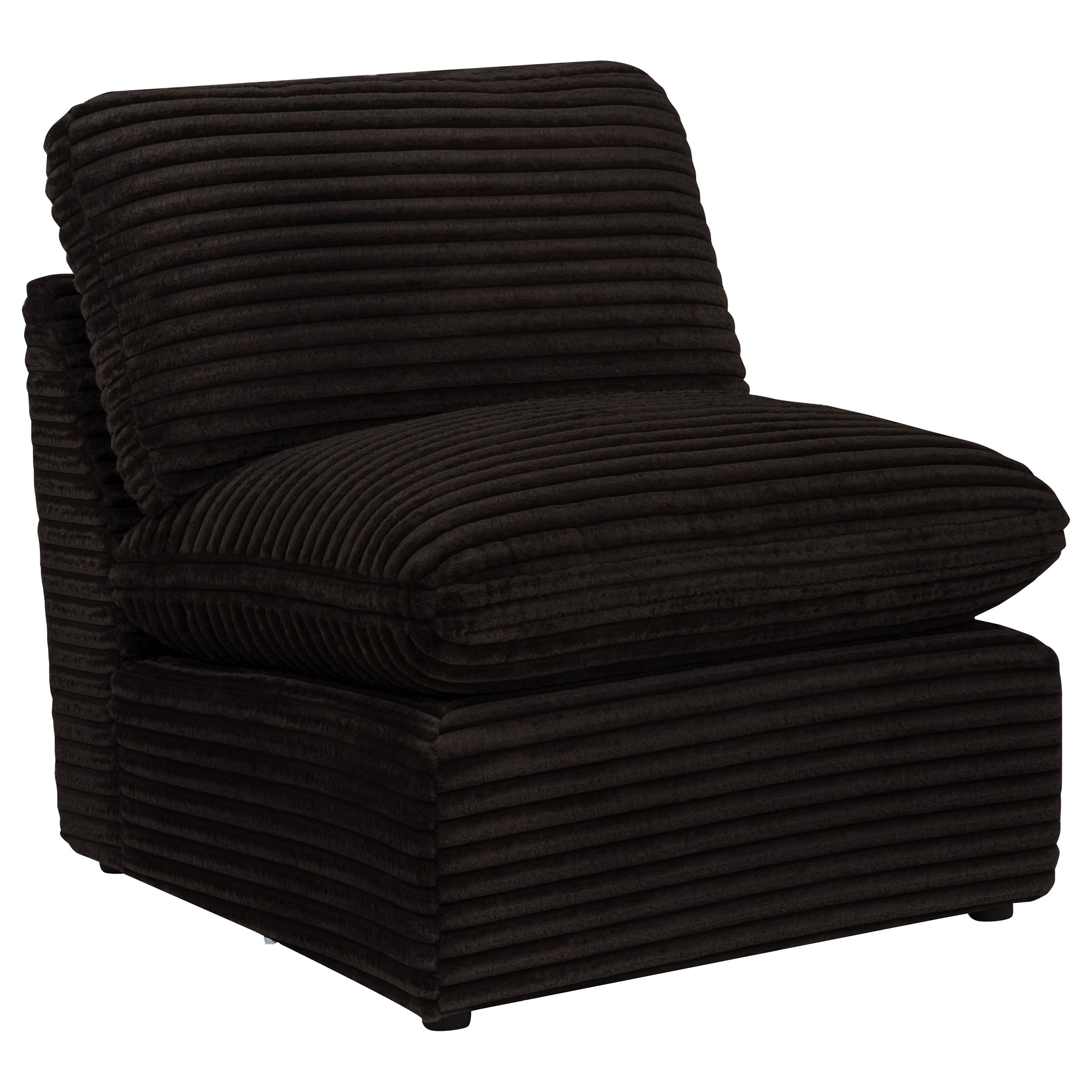 Collins Modular Armless Chair Chocolate Brown