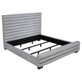 Patricia 58-inch Boucle Upholstered Bed Grey — Grey King
