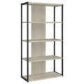 Loomis 72-inch 4-shelf Bookshelf Whitewashed Grey