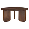 Dale Round Solid Mango Wood Coffee Table Brown