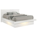 Jessica Wood Queen LED Panel Bed Snow White