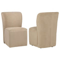Jaelynn Upholstered Parsons Dining Side Chair Tan (Set of 2)
