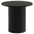 Hamlyn Round Fluted Occasional Side End Table Black