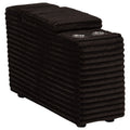 Collins Upholstered Modular Storage Console Chocolate Brown