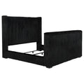 Centergrove Upholstered California King Wingback TV Bed Black