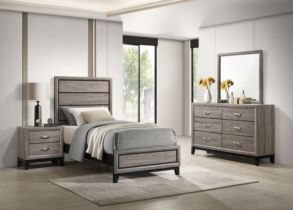 Valen Four-piece Twin Bedroom Set Light Taupe