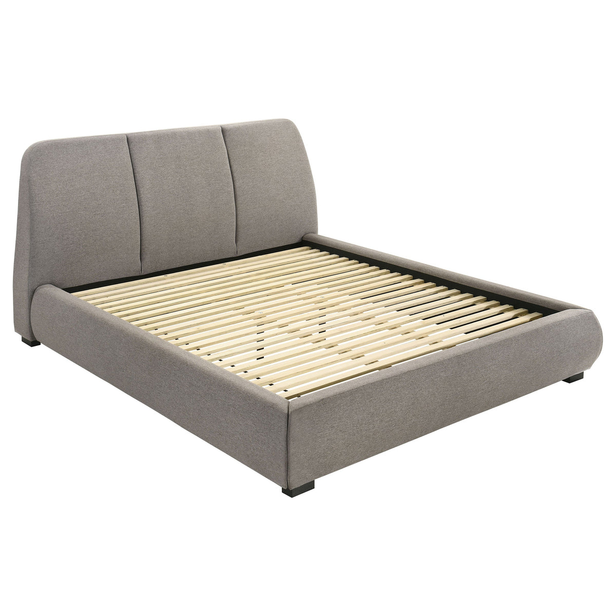Mokena 46-inch Upholstered Platform Bed Taupe — Grey King