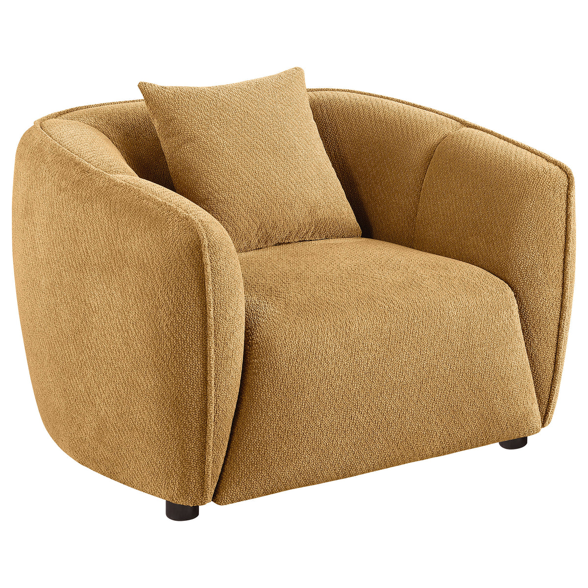 Aleisha Fabric Upholstered Accent Chair Mustard Yellow