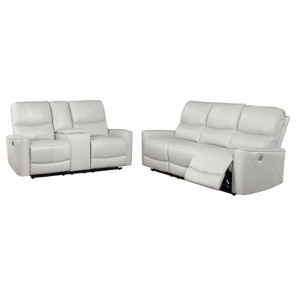 Greenfield 2-piece Power Reclining Sofa Set Dove Grey