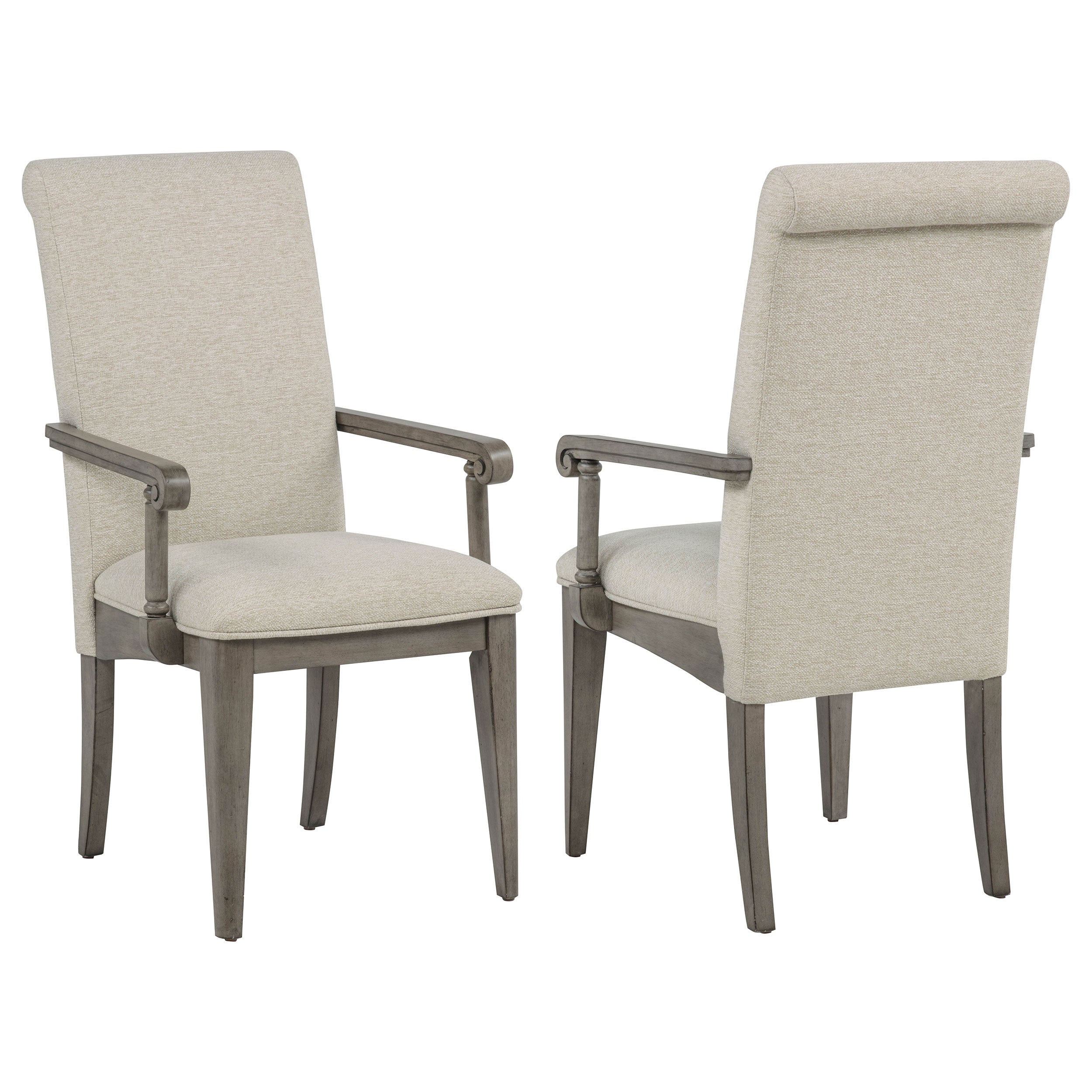 Cresswell Upholstered Dining Arm Chair Tan (Set of 2)
