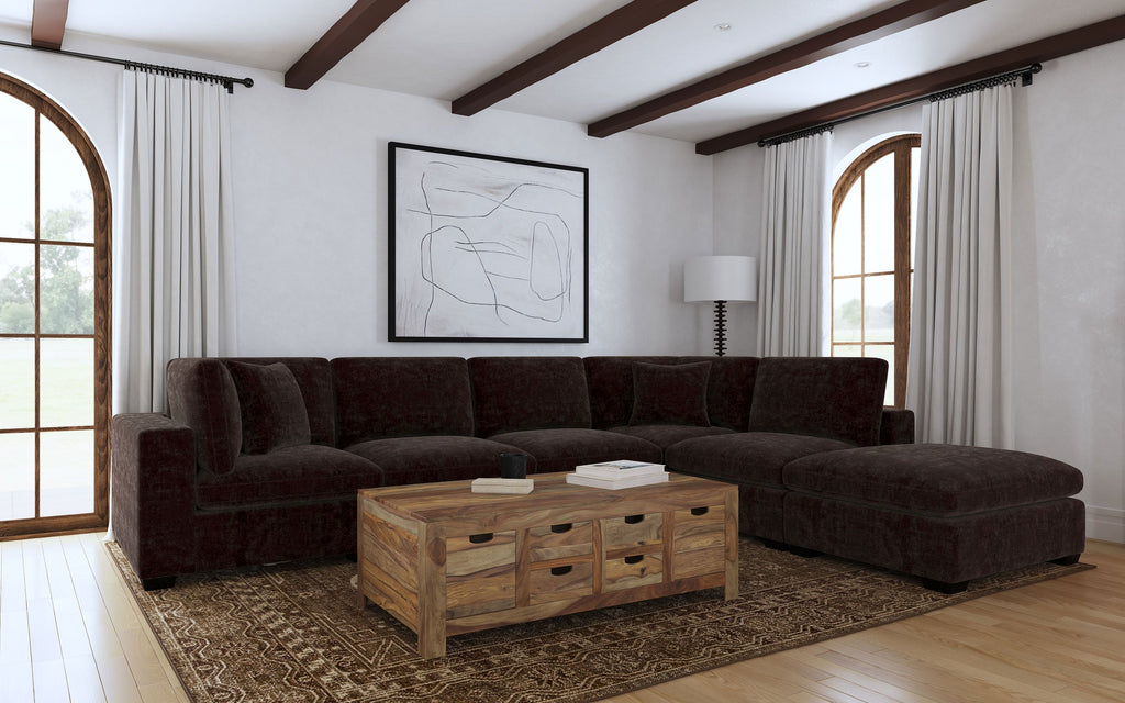 Cloud Lux 4-Piece Upholstered Modular Sectional Sofa