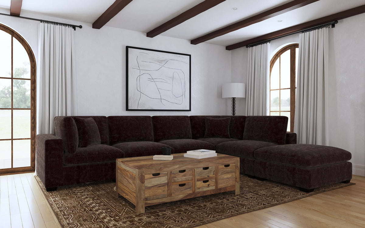 Cloud Lux 4-Piece Upholstered Modular Sectional Sofa