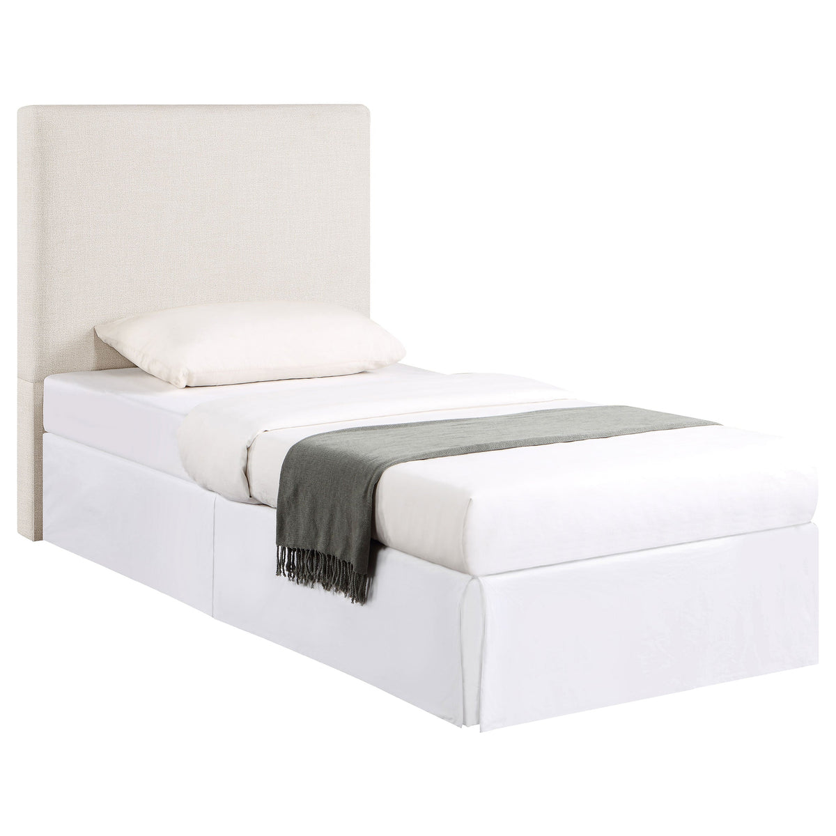 Pirro Upholstered Panel Headboard Sand — Ivory Twin