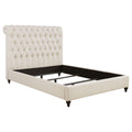 Devon 57-inch Upholstered Panel Bed Beige — Beige California King